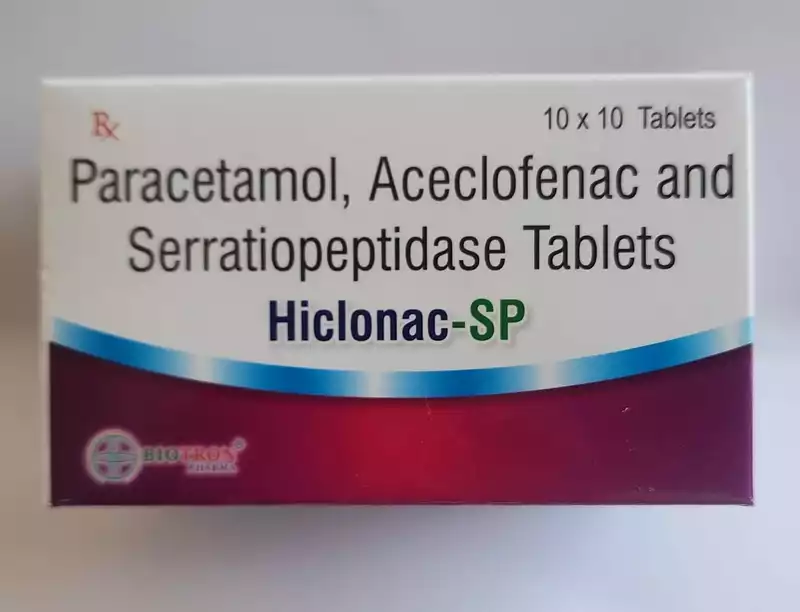 HICLONAC-SP (Paracetamol,Aceclofenac and Serratiopeptidase Tablets)