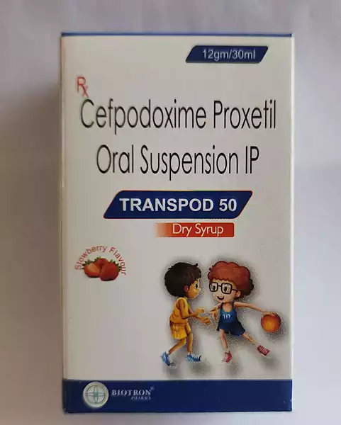 TRANSPOD-50 DRY SYP (Cefpodoxime proxetil 50 mg suspension IP)