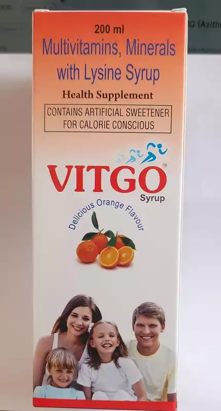 VITGO Syrup 200ml (Multivitamins, Minerals with Lysine Surup)